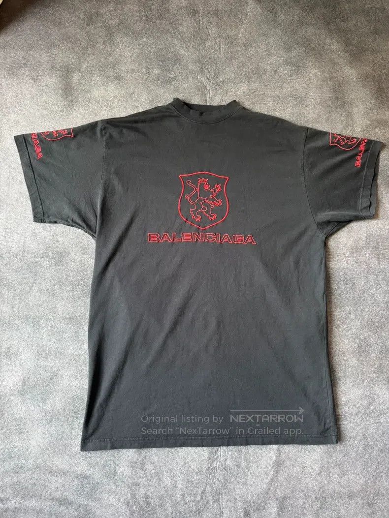 Balenciaga Balenciaga Black and Red Vintage Plain Knit Oversized T-Sh Size US S / EU 44-46 / 1 - 1 Thumbnail