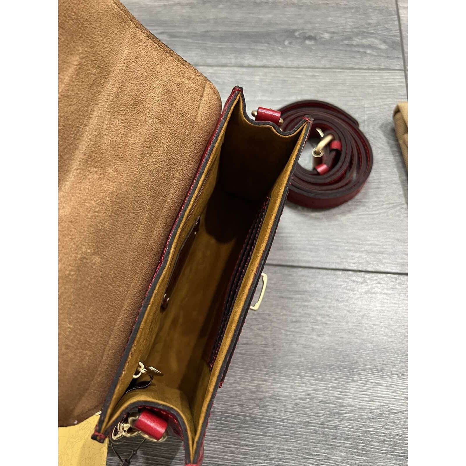 Patricia Nash Patricia Nash Leather Bishop Belt Bag Berry Red Bag A554737 Size ONE SIZE - 9 Thumbnail