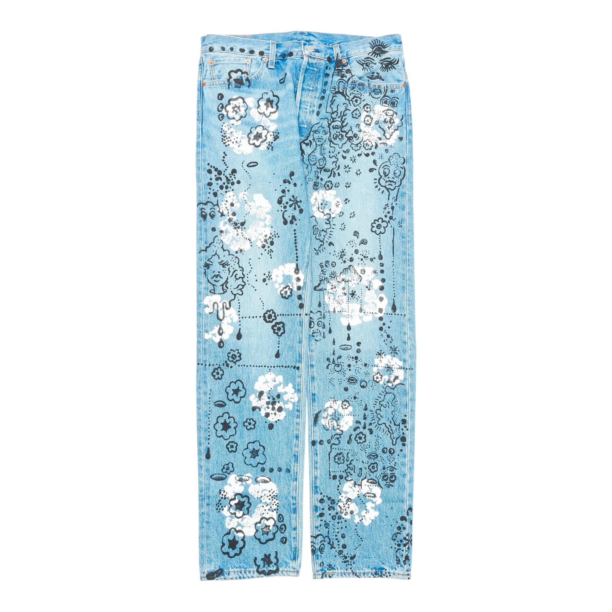 DENIM TEARS Irak Tears 501 Jean Vintage Blue Light Wash Size US 32 / EU 48 - 1 Thumbnail