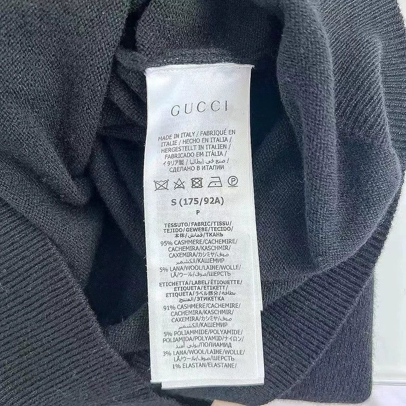 Gucci Gucci Black sleeve label turtleneck cashmere sweater 2501-N Size US S / EU 44-46 / 1 - 4 Thumbnail