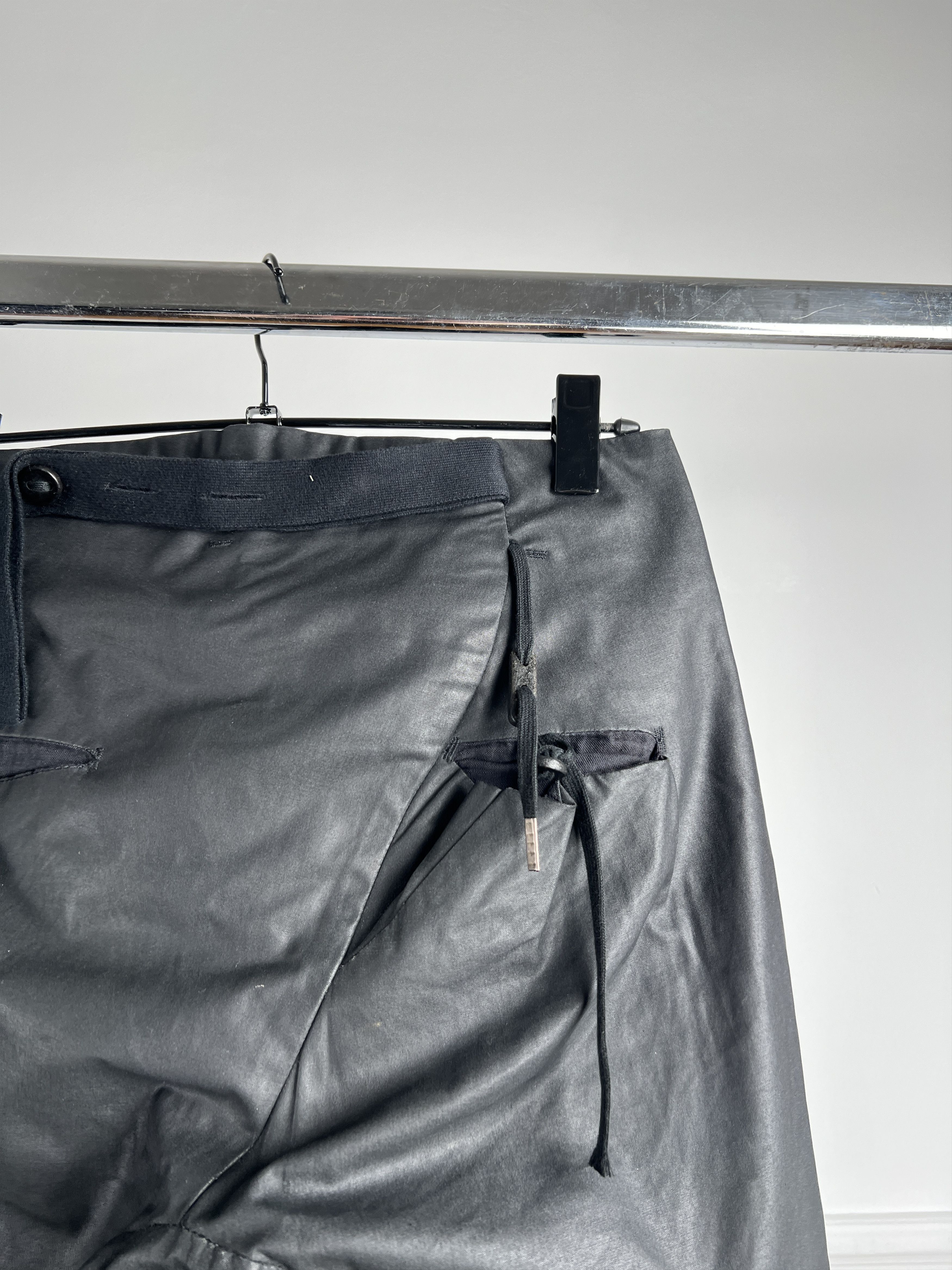 Waxed black Boris Bidjan Saberi pants