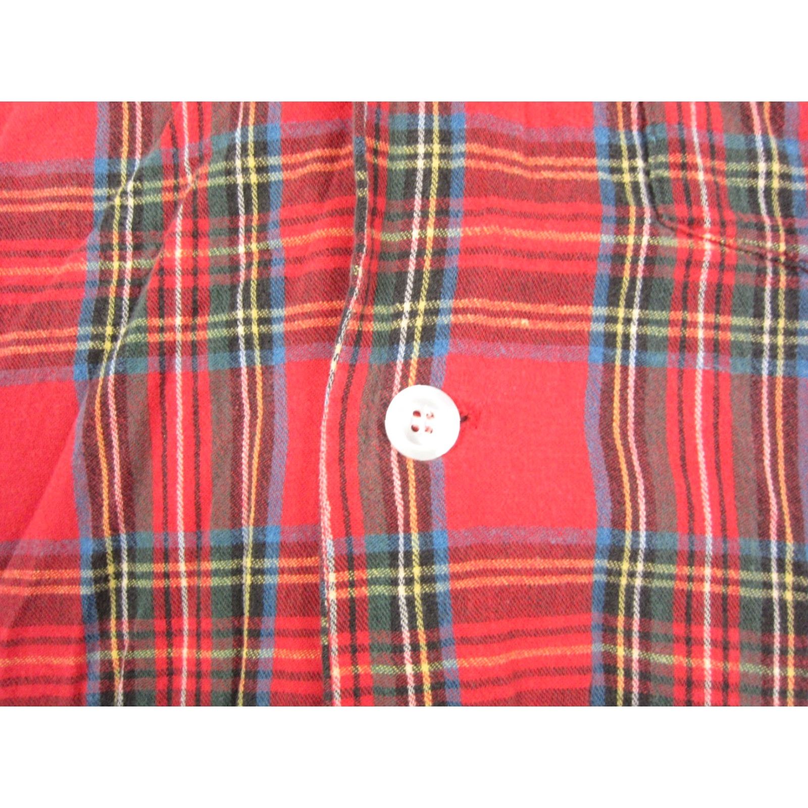Vintage LL Bean Shirt Adult XL Red Plaid Button Up Made in USA Pajama Sleep Mens Size US XL / EU 56 / 4 - 3 Thumbnail
