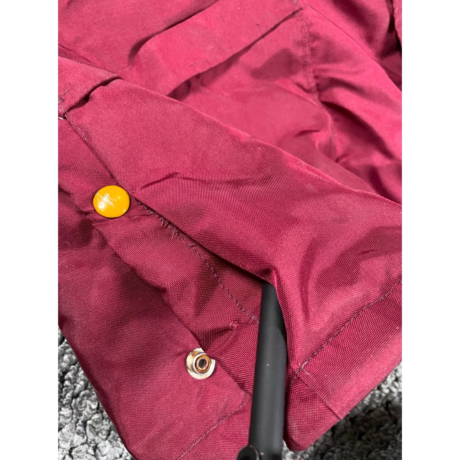 Vintage VTG Nylon Quilted Bomber Jacket Adult XL Red Yellow 80s Trim Snap Button Vintage Mens Jacket Size US XL / EU 56 / 4 - 7 Thumbnail