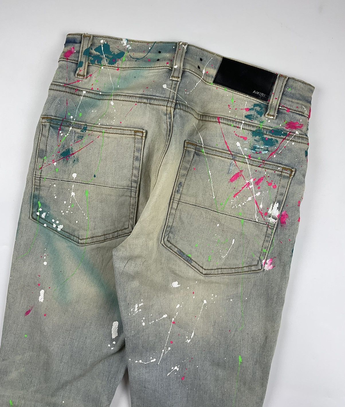Amiri Amiri S/S'19 Distressed Paint Splatter Denim Pants Size US 28 / EU 44 - 7 Thumbnail