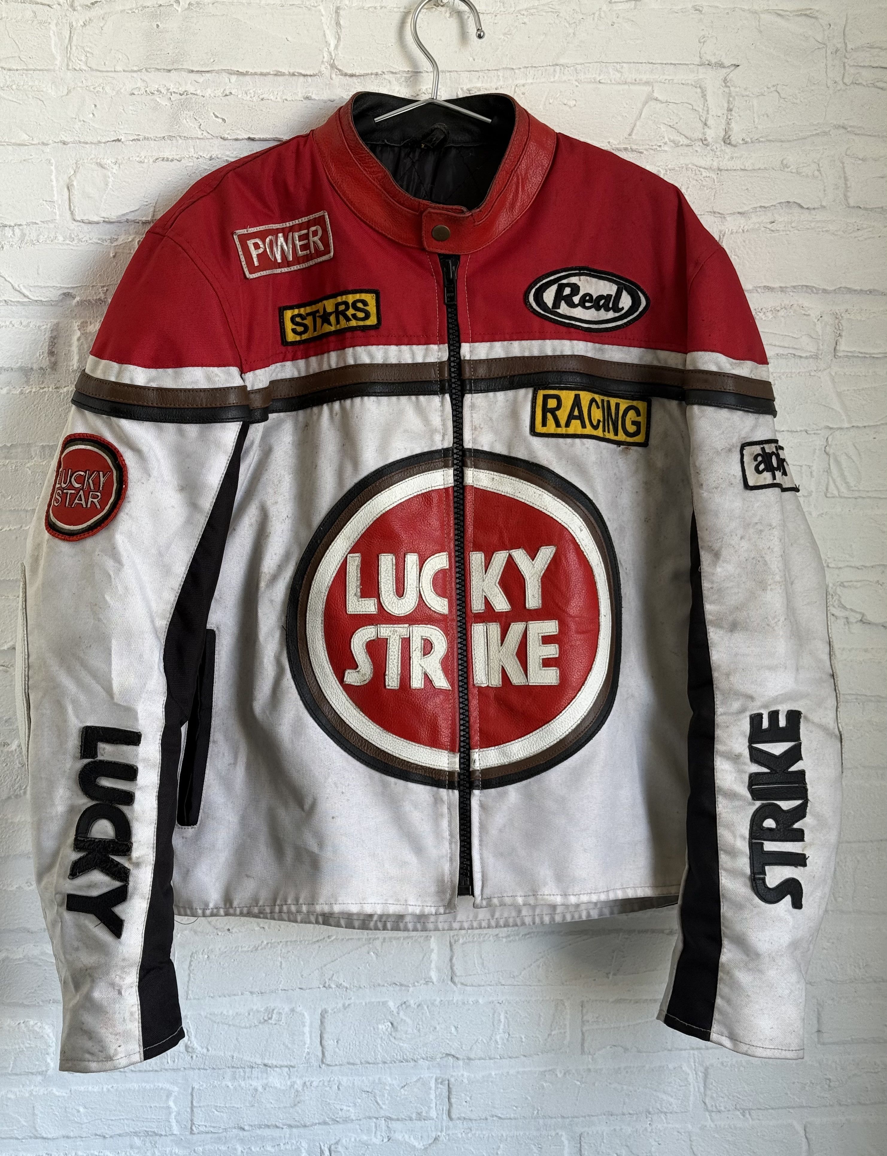 Vintage Vintage Lucky Strike Racing Jacket Moto Biker Leather Size US L / EU 52-54 / 3 - 1 Thumbnail