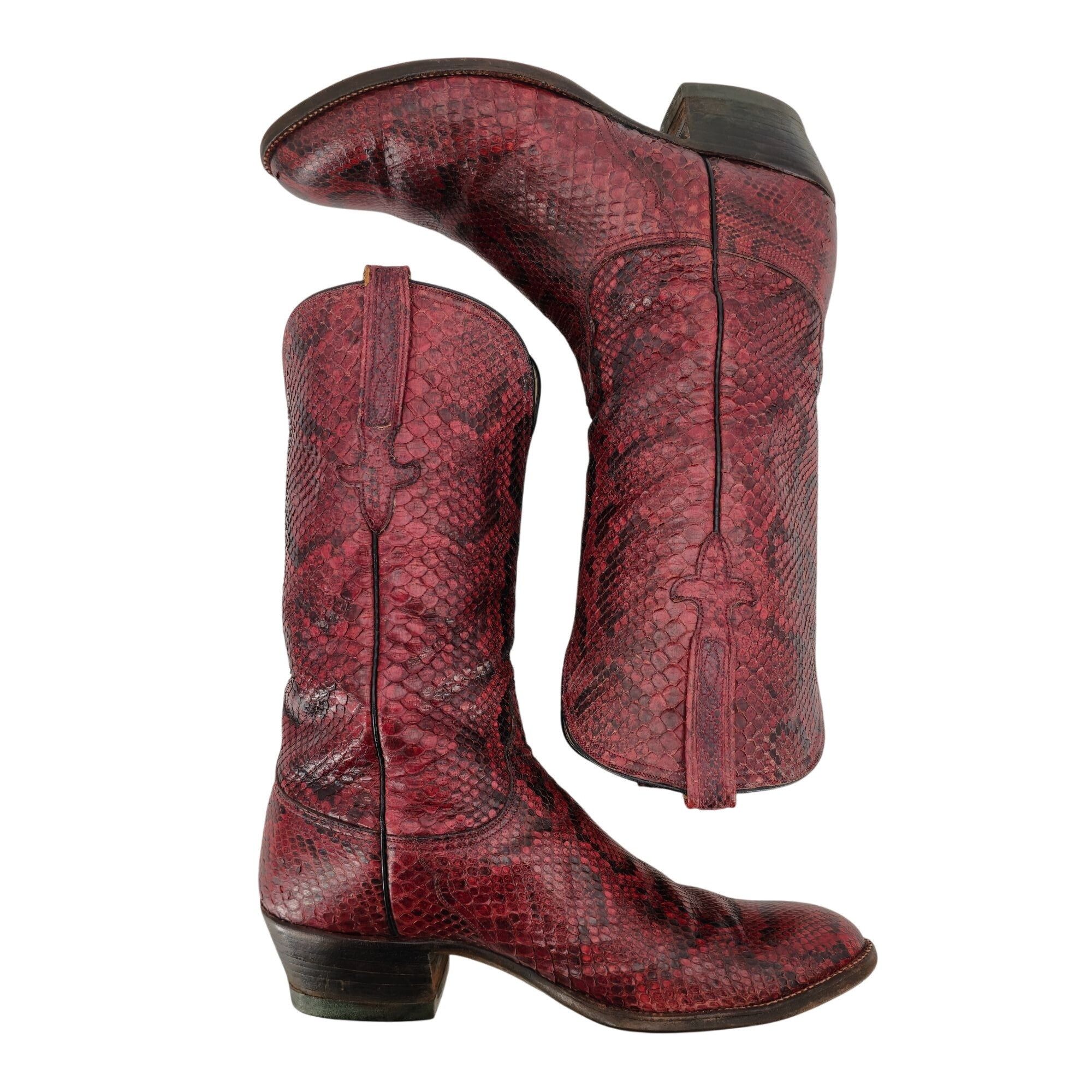 Lucchese Lucchese San Antonio Full Burmese Python Mens 11.5D Cowboy Size US 11.5 / EU 44-45 - 6 Thumbnail