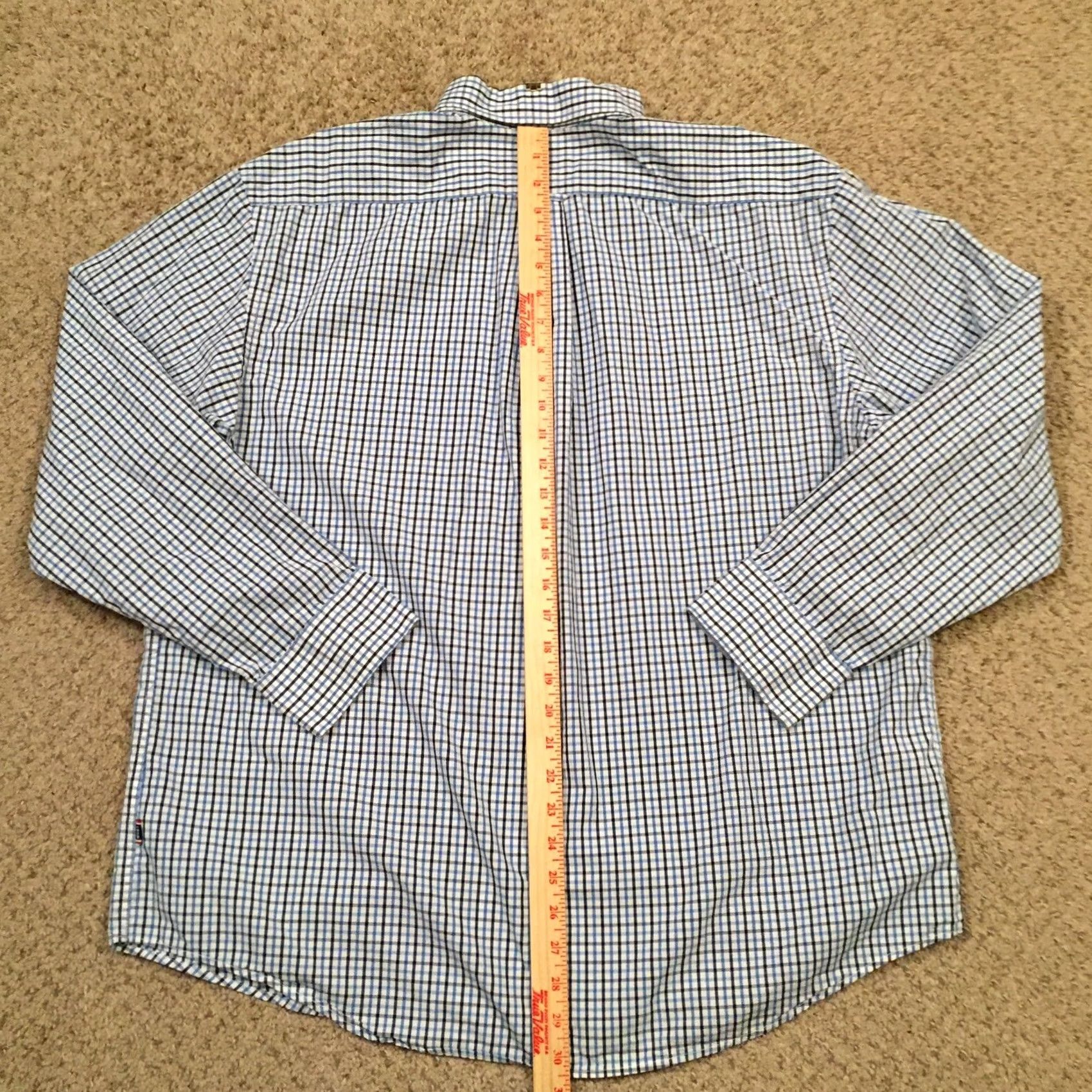 Izod IZOD Shirt Mens XL Blue Plaid Long Sleeve Button Up Size US XL / EU 56 / 4 - 6 Thumbnail