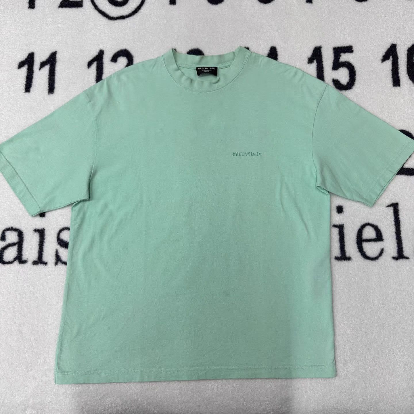 Balenciaga Balenciaga Mint Green Short Sleeve T‑shirt Q10 Size US M / EU 48-50 / 2 - 1 Thumbnail