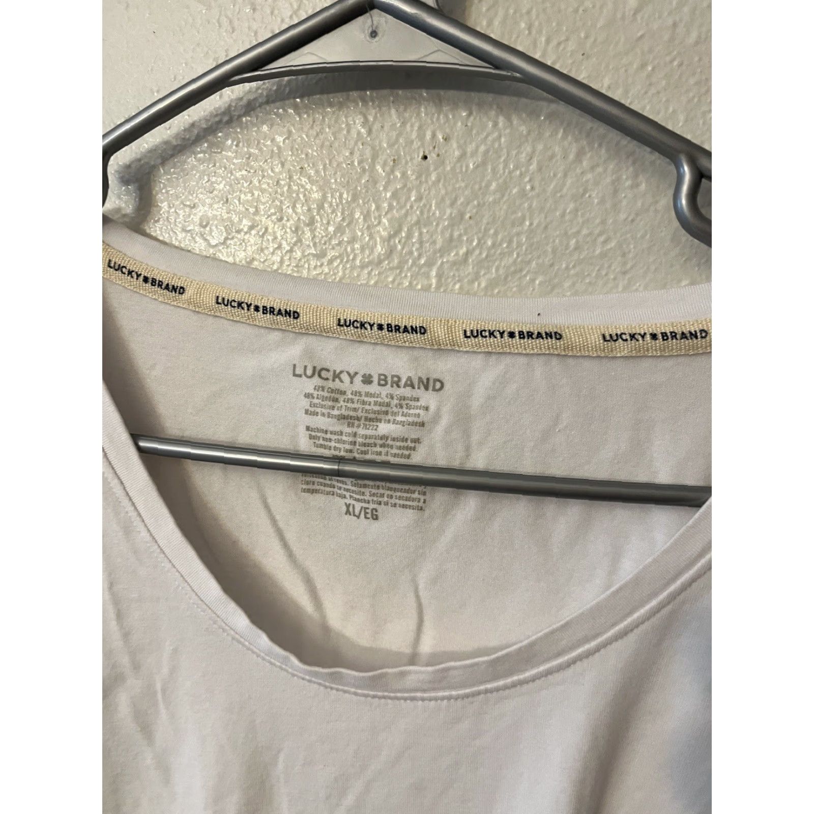 Lucky Brand Lucky Brand Women’s Long Sleeve Crew Neck Lounge Top White Size XL Casual Jersey Size XL / US 12-14 / IT 48-50 - 3 Thumbnail