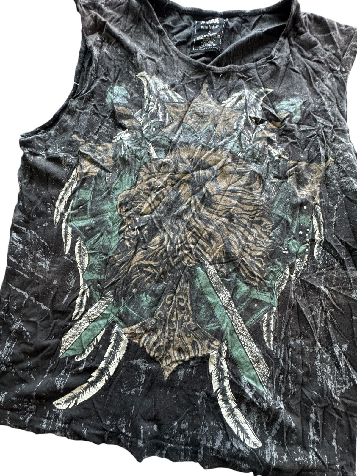 Other Lush Grunge Baroque Y2K Hand Cut Tank Top Size US L / EU 52-54 / 3 - 2 Thumbnail