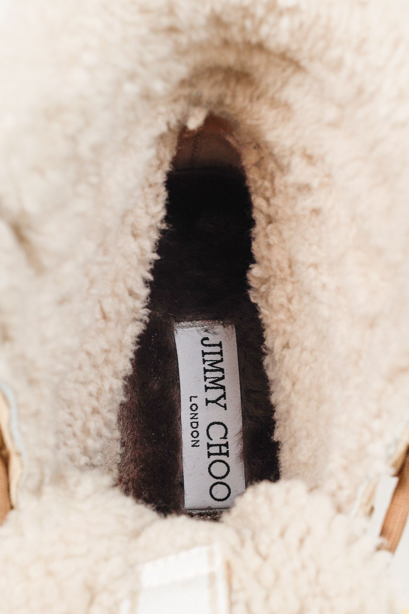 Jimmy Choo Jimmy Choo Eshe Stucco Suede Flat Shearling Hiking Boots Size US 8.5 / IT 38.5 - 10 Thumbnail