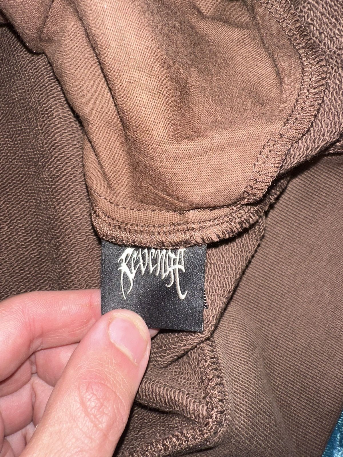 Revenge Embroidered Split Arch Hoodie Brown/Pink Size US M / EU 48-50 / 2 - 4 Thumbnail