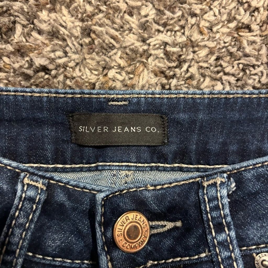 Silver Jeans Co. Silver Jeans Dark Blue Skinny Crop Jeans Size 28" / US 6 / IT 42 - 4 Thumbnail