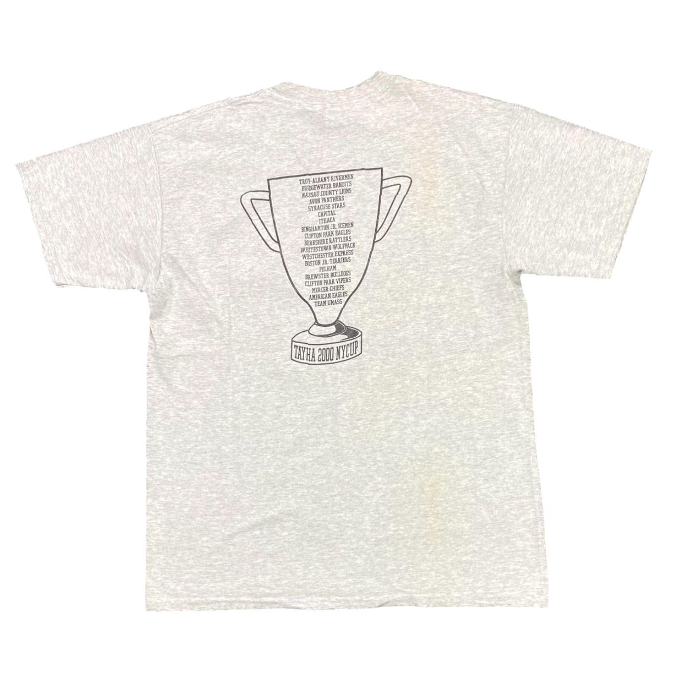 Gildan VINTAGE New York Cup 2000 Holiday Tournament Ice Hockey Sports T-Shirt L Mens Grey Size US L / EU 52-54 / 3 - 2 Thumbnail