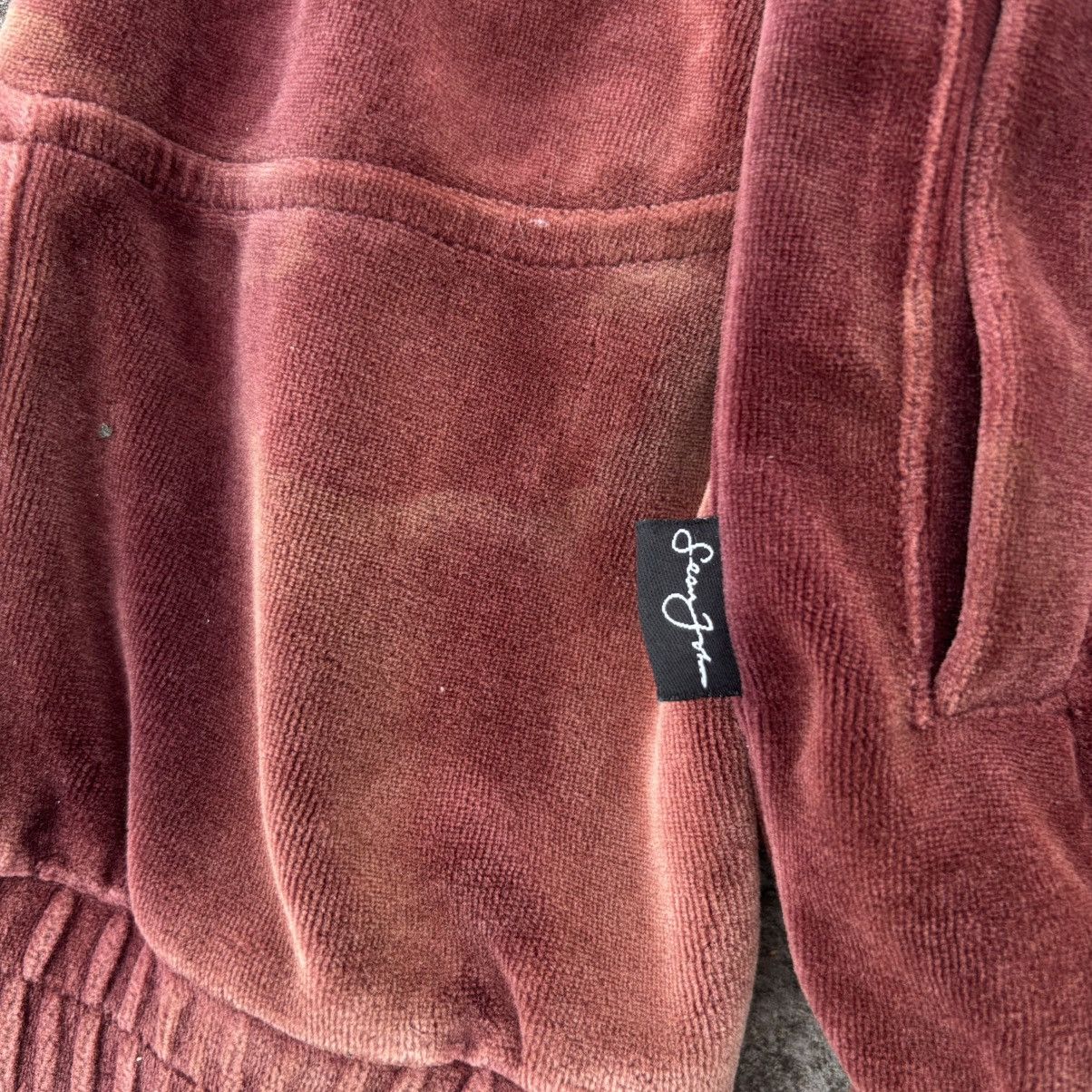Sean John Burgundy Sean John Velvet Track Jacket Size US XXL / EU 58 / 5 - 6 Thumbnail