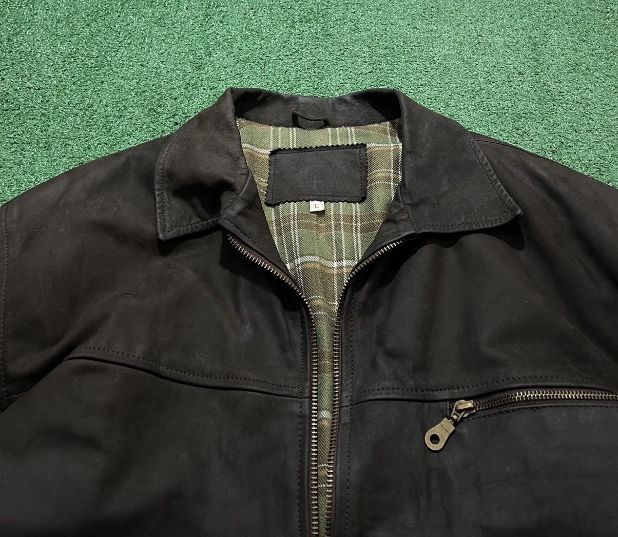 Leather × Vintage Real Leather Jacket Vintage Size US L / EU 52-54 / 3 - 4 Thumbnail