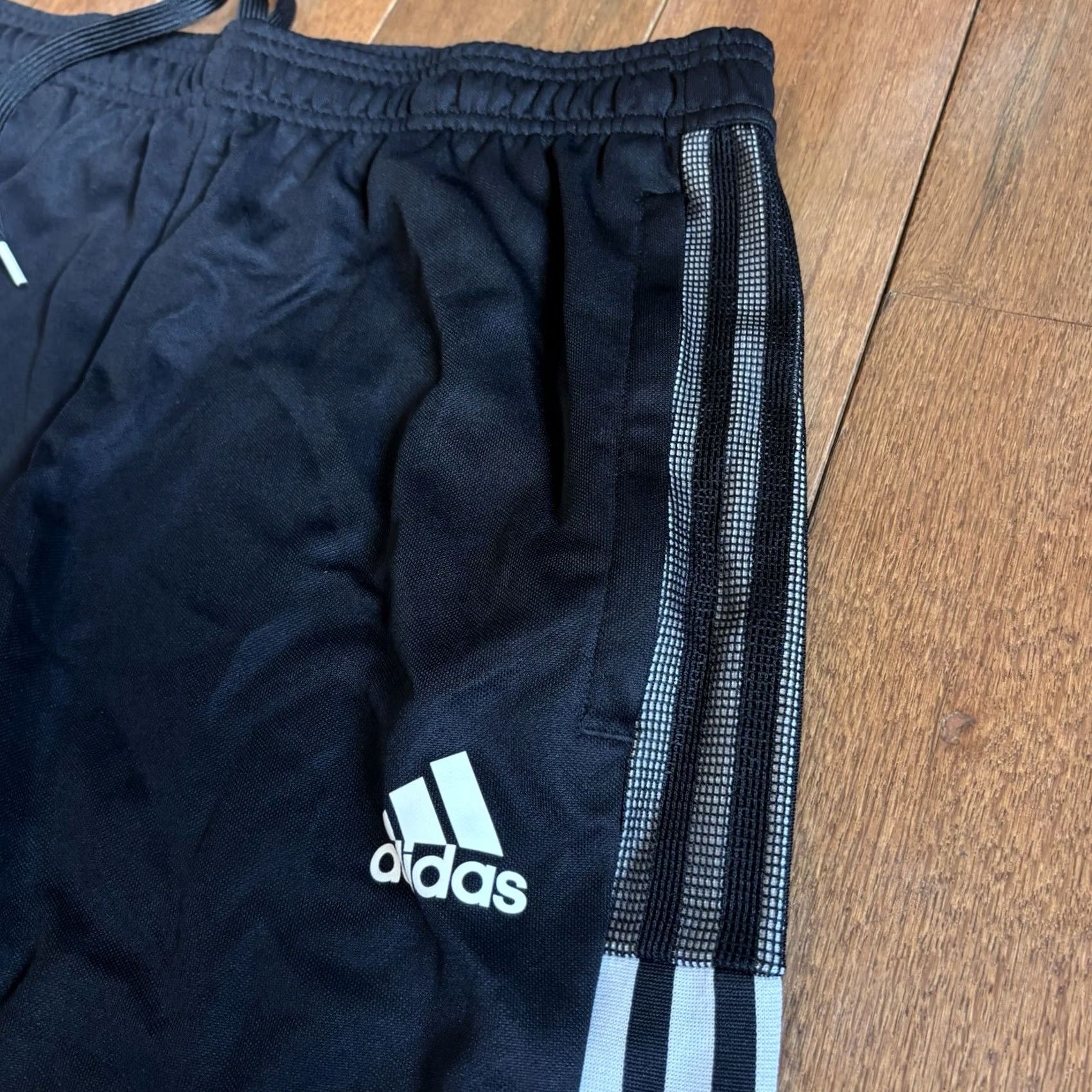 Adidas Adidas PrimeGreen AeroReady Track Pants L 30" Black White Mens Size US 33 - 6 Thumbnail