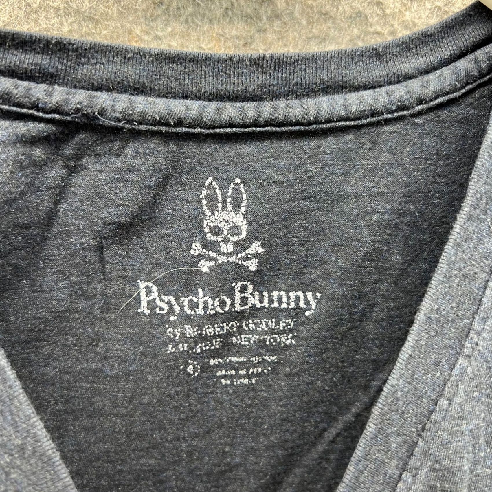 Psycho Bunny Psycho Bunny Shirt Mens Small 4 Black Classic Fit V Neck Tee Cotton Embroidery Size US S / EU 44-46 / 1 - 5 Thumbnail