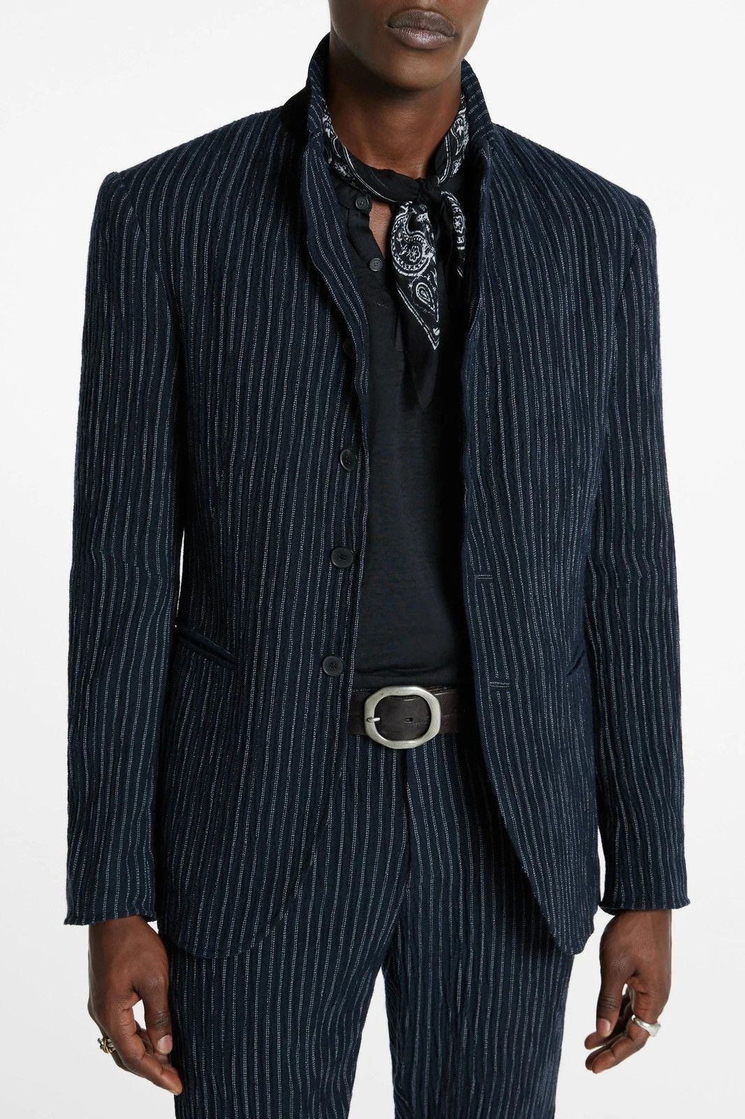 John Varvatos Murray Pinstripe Blue Jacket EU 38 USA 48 Size US XXL / EU 58 / 5 - 1 Thumbnail