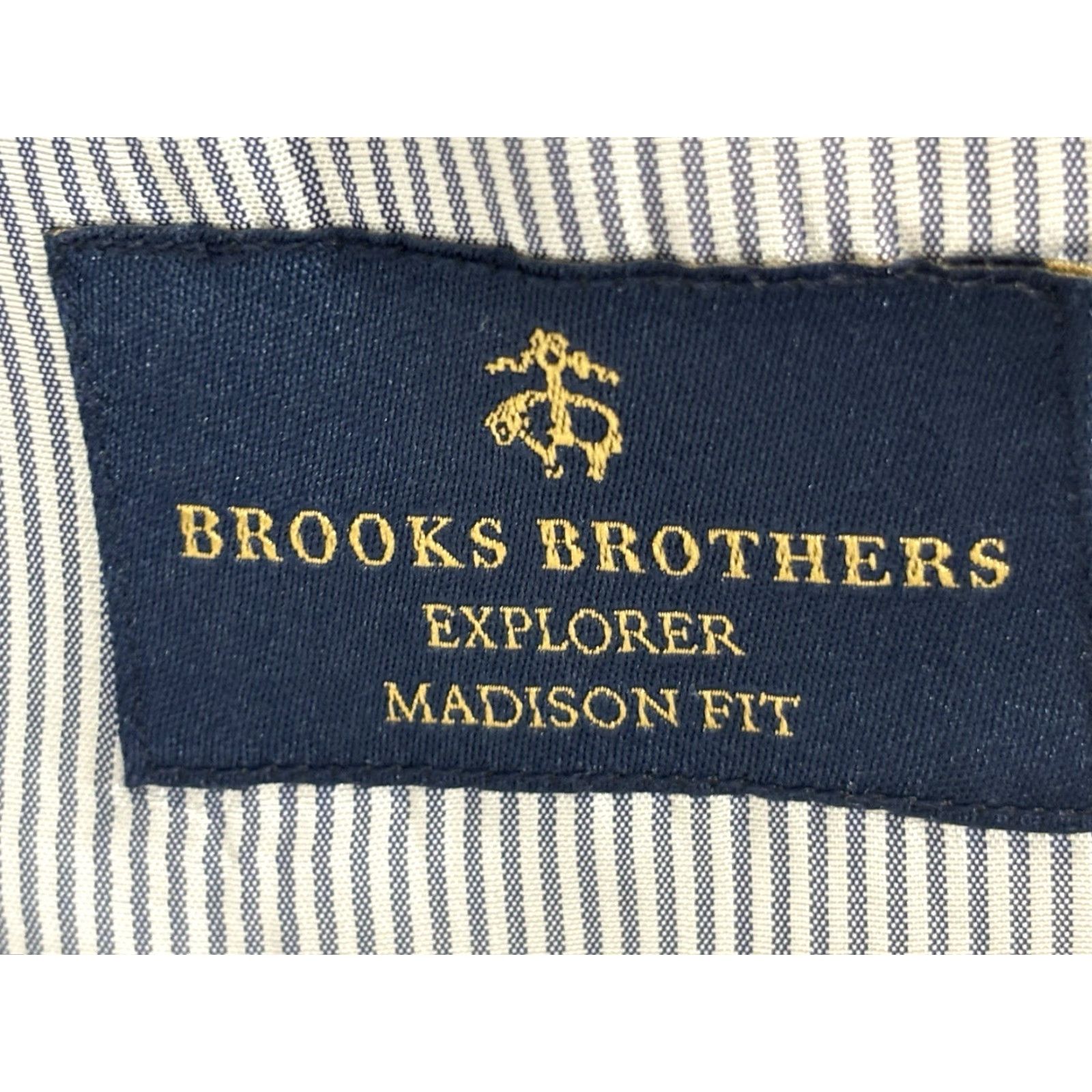 Brooks Brothers Brooks Brothers Sport Coat Blazer Mens 46R Navy Explorer Madison Fit Two Button Size 46R - 6 Thumbnail
