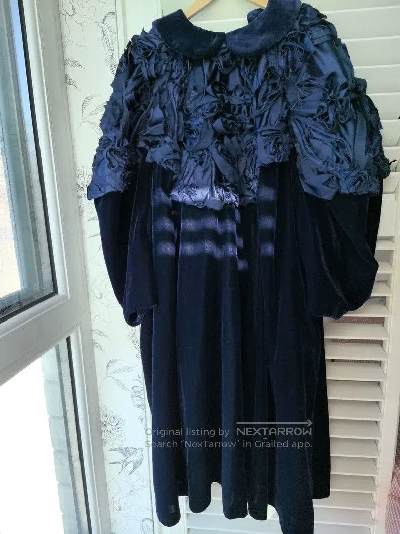 Comme des Garcons Comme Des Garcons Navy Velvet Long Dress Size XS / US 0-2 / IT 36-38 - 3 Thumbnail