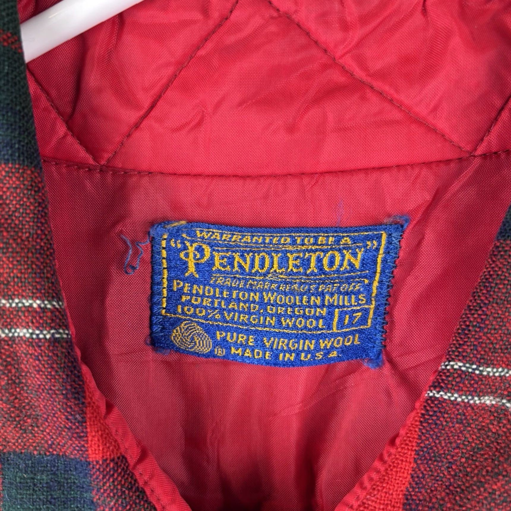 Pendleton VINTAGE Pendleton Shirt Mens L Red Navy Plaid Wool Flannel Button-Up Casual Workwear 70s Size US L / EU 52-54 / 3 - 4 Thumbnail