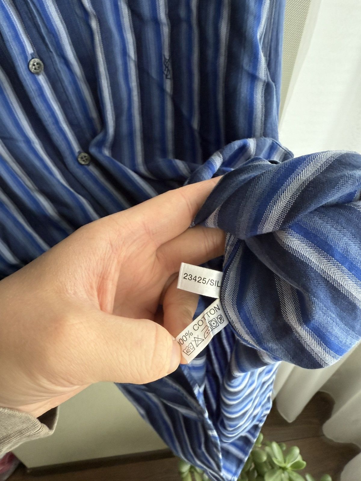 Yves Saint Laurent Vintage 90s Yves Saint Laurent shirt Size US L / EU 52-54 / 3 - 6 Thumbnail