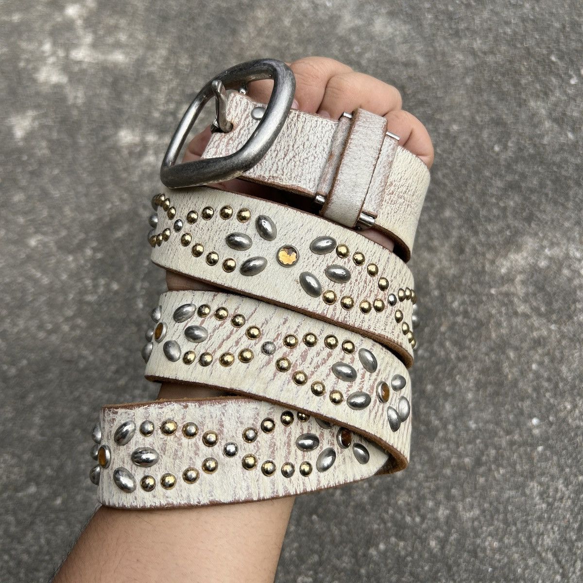 Vintage Vintage studded leather belt (Kapital Style) Size ONE SIZE - 14 Thumbnail