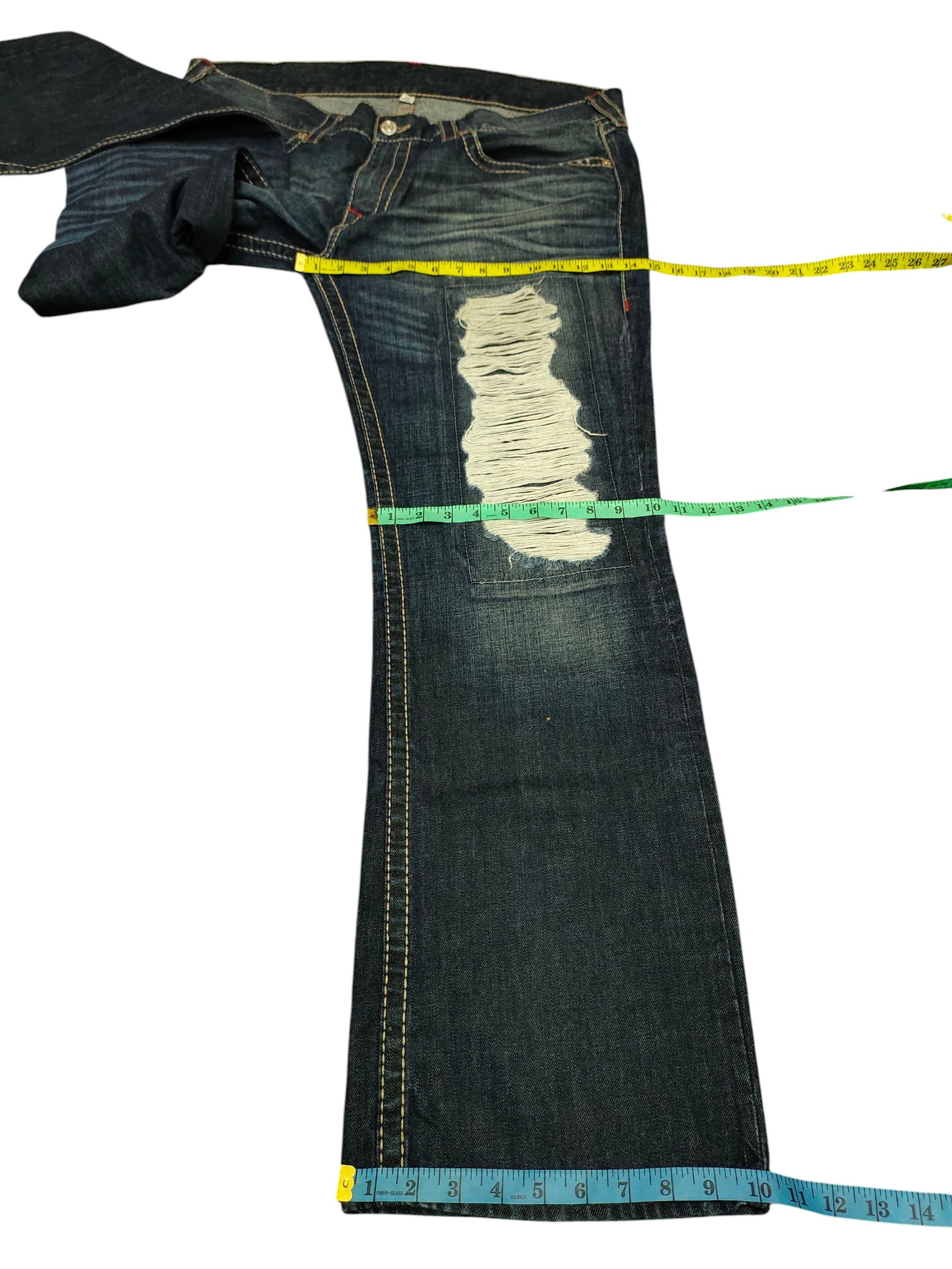 True Religion True Religion Straight Clawmark Distress Denim Jeans Size US 42 / EU 58 - 17 Thumbnail