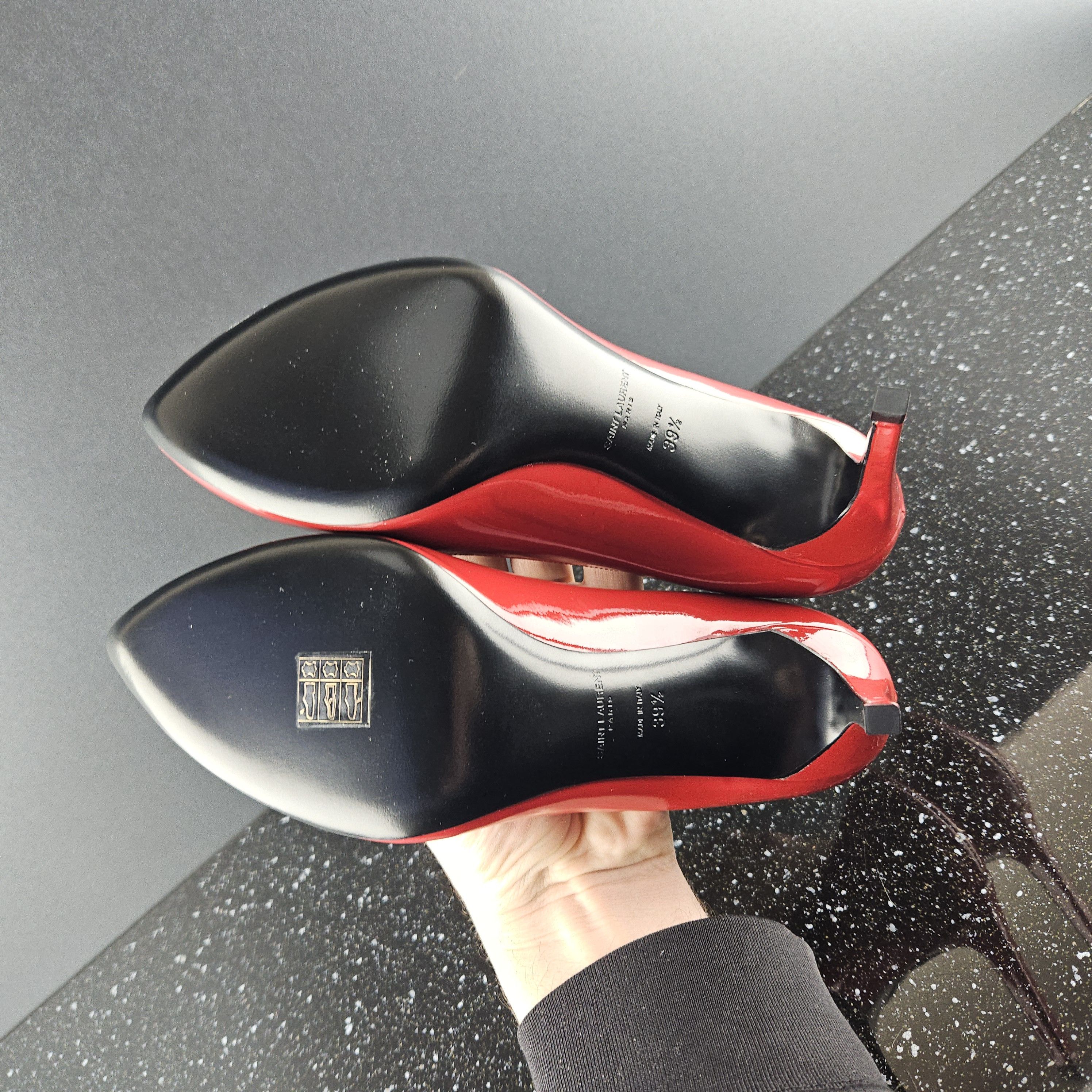 Saint Laurent Paris Saint Laurent Paris Leather Stilletto Heel Pumps (Y0054) Size US 9.5 / IT 39.5 - 6 Thumbnail
