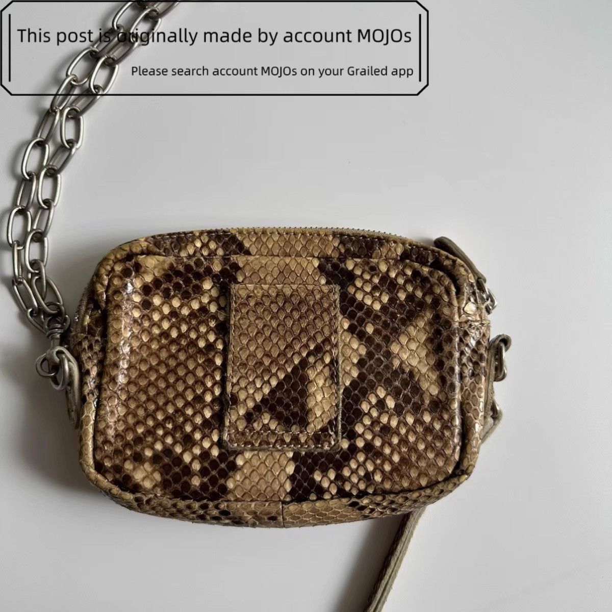 Junya Watanabe Junya Watanabe SnakeSkin Rivet Shoulder Bag mojos0034 Size ONE SIZE - 3 Thumbnail