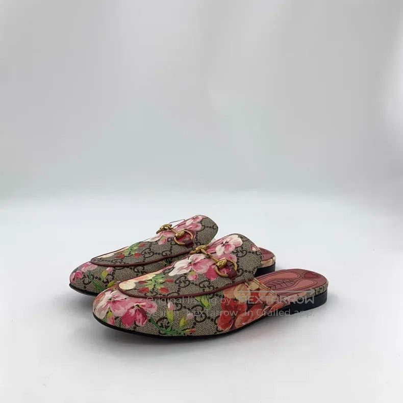Gucci Gucci Brown horse buckle logo jacquad flower print casual Size US 6.5 / IT 36.5 - 1 Thumbnail