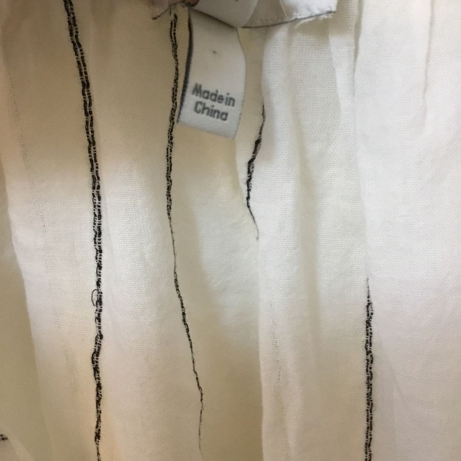 Joie Joie White and Black Striped Peasant Tassel Top Size M / US 6-8 / IT 42-44 - 4 Thumbnail