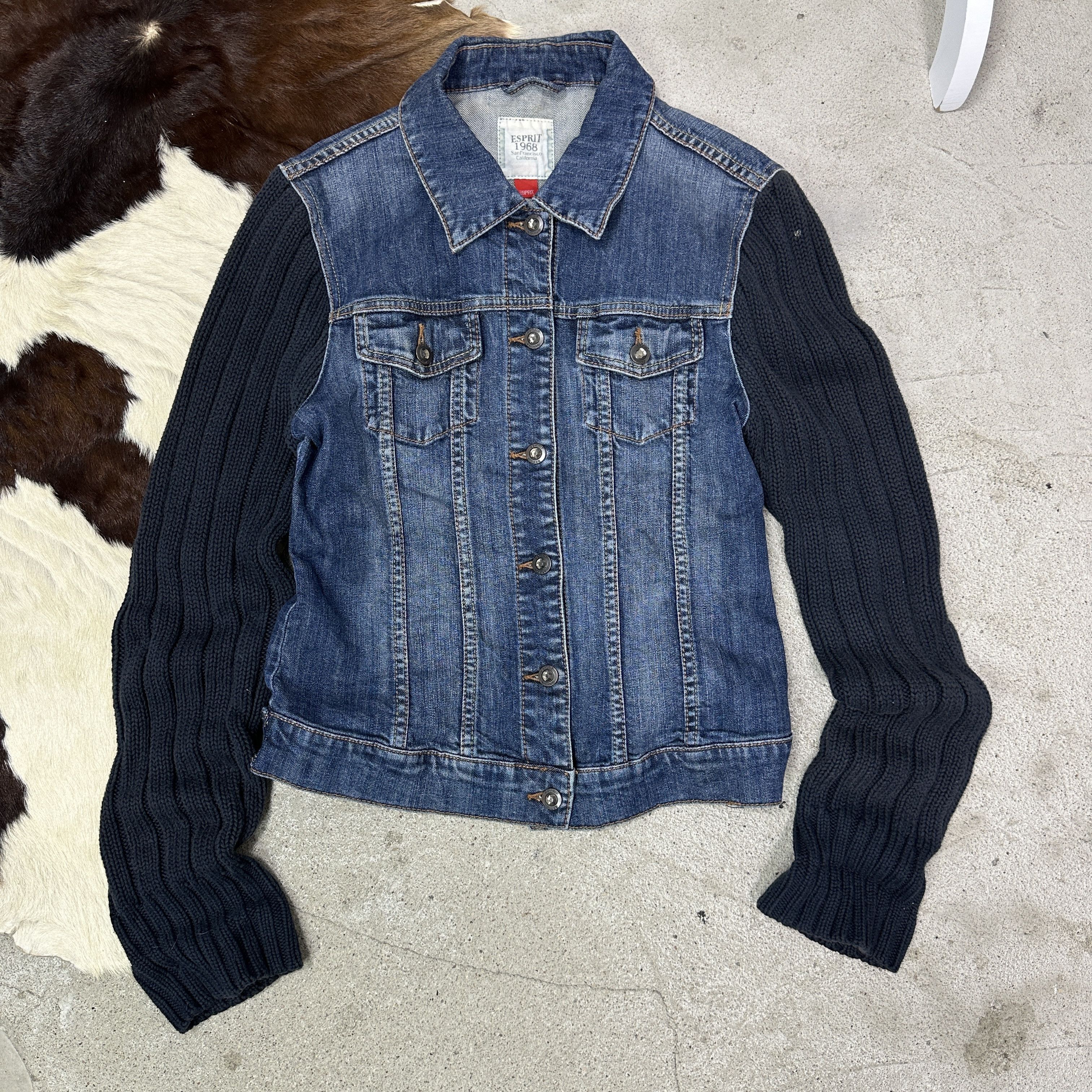 Esprit Vintage Denim Casual Hybrid Sleeves Jeans Jacket Y2K Size US L / EU 52-54 / 3 - 2 Thumbnail