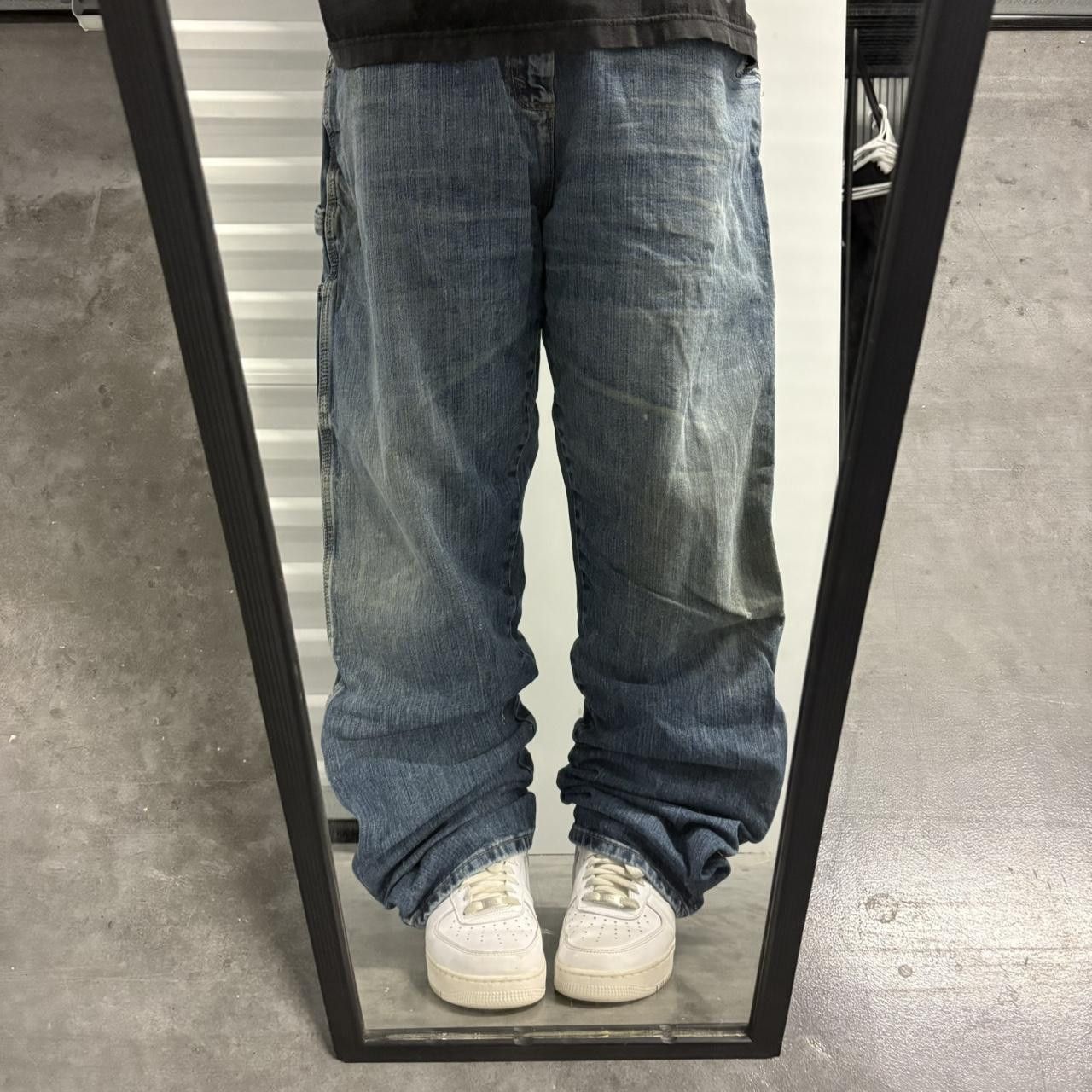 Japanese Brand × Vintage Crazy Vintage Y2K/2000s Super Baggy Carpenter Workwear Style Denim Jeans! Size US 40 / EU 56 - 1 Thumbnail