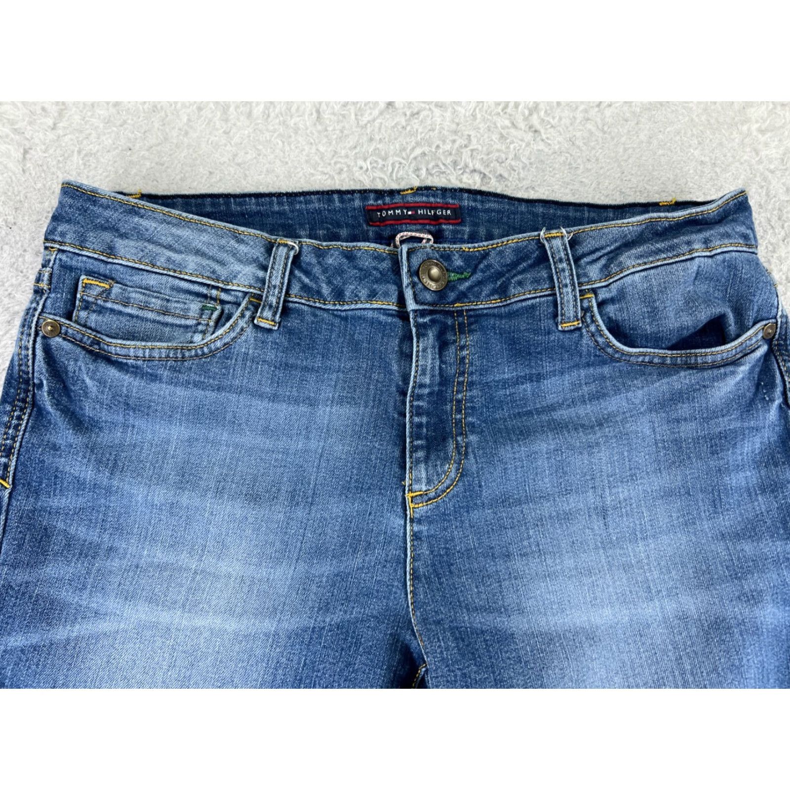 Tommy Hilfiger Tommy Hilfiger Women's Flared Jeans 10 Blue Denim Mid Rise Cotton Blend 30x30 Trendy Size 32" / US 10 / IT 46 - 4 Thumbnail