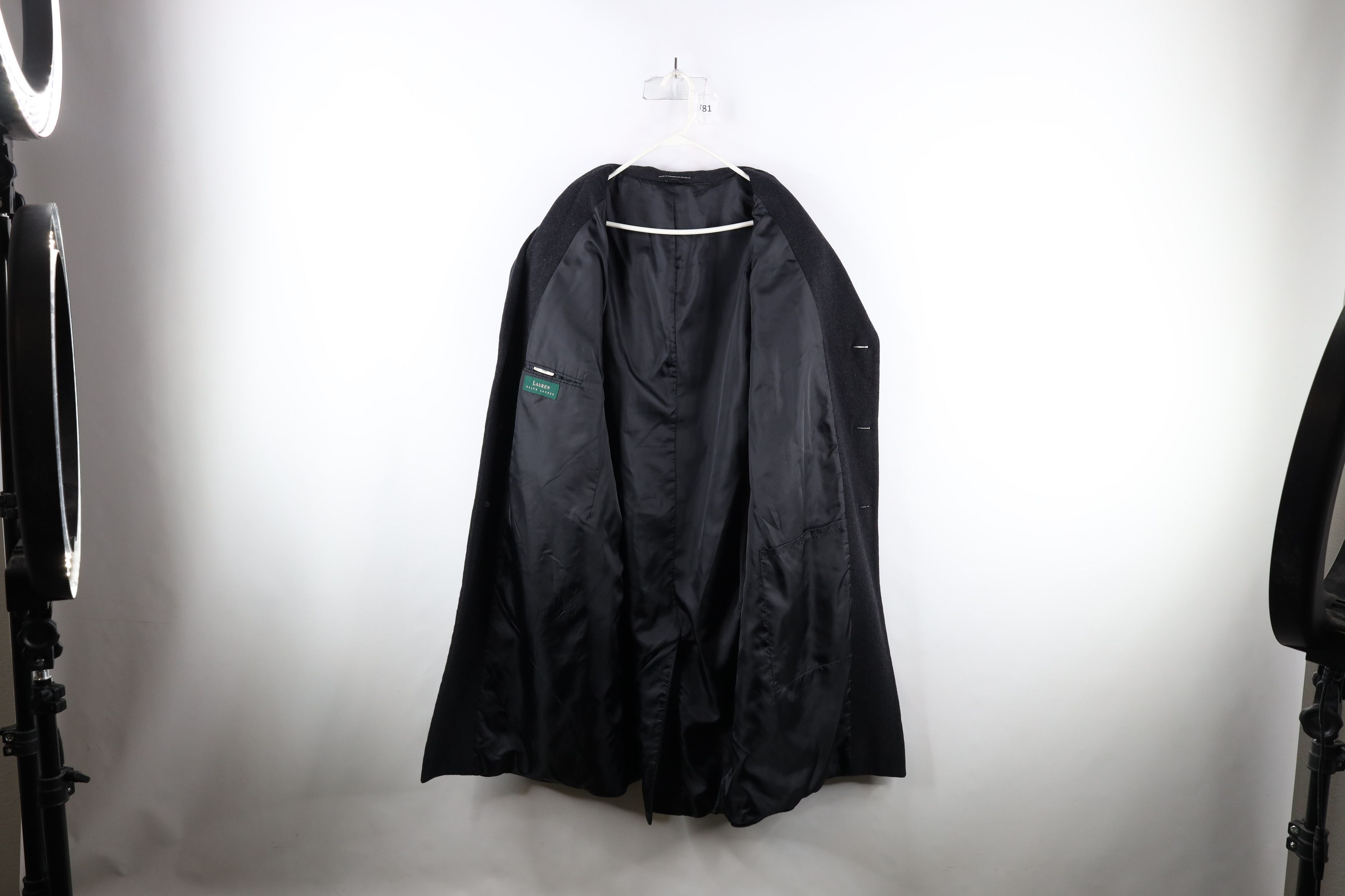 Ralph Lauren × Vintage Vintage 90s Ralph Lauren Overcoat Jacket Charcoal Gray Size US XXL / EU 58 / 5 - 7 Thumbnail