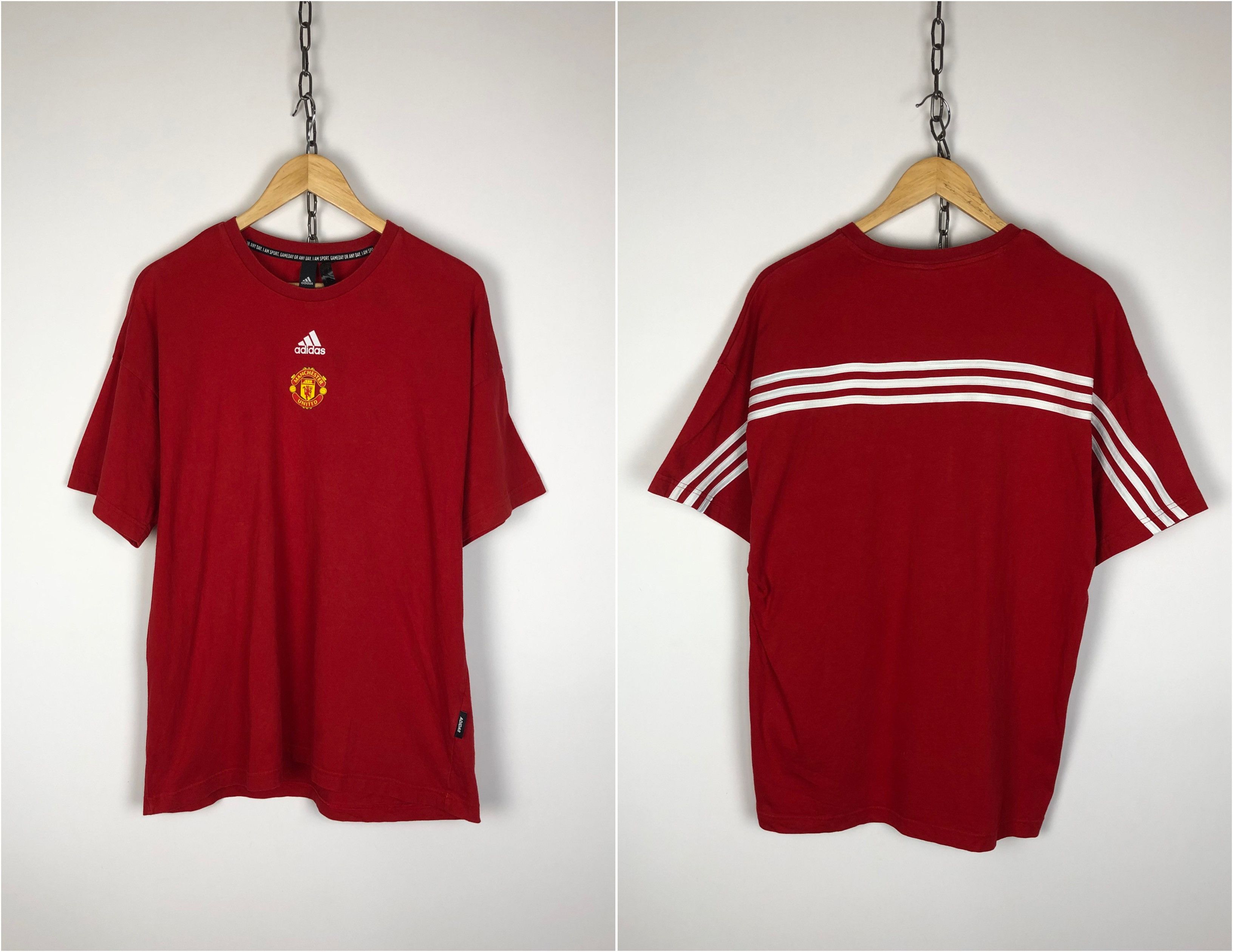 Adidas Adidas x Manchester United T-Shirt Red size L Size US L / EU 52-54 / 3 - 1 Thumbnail