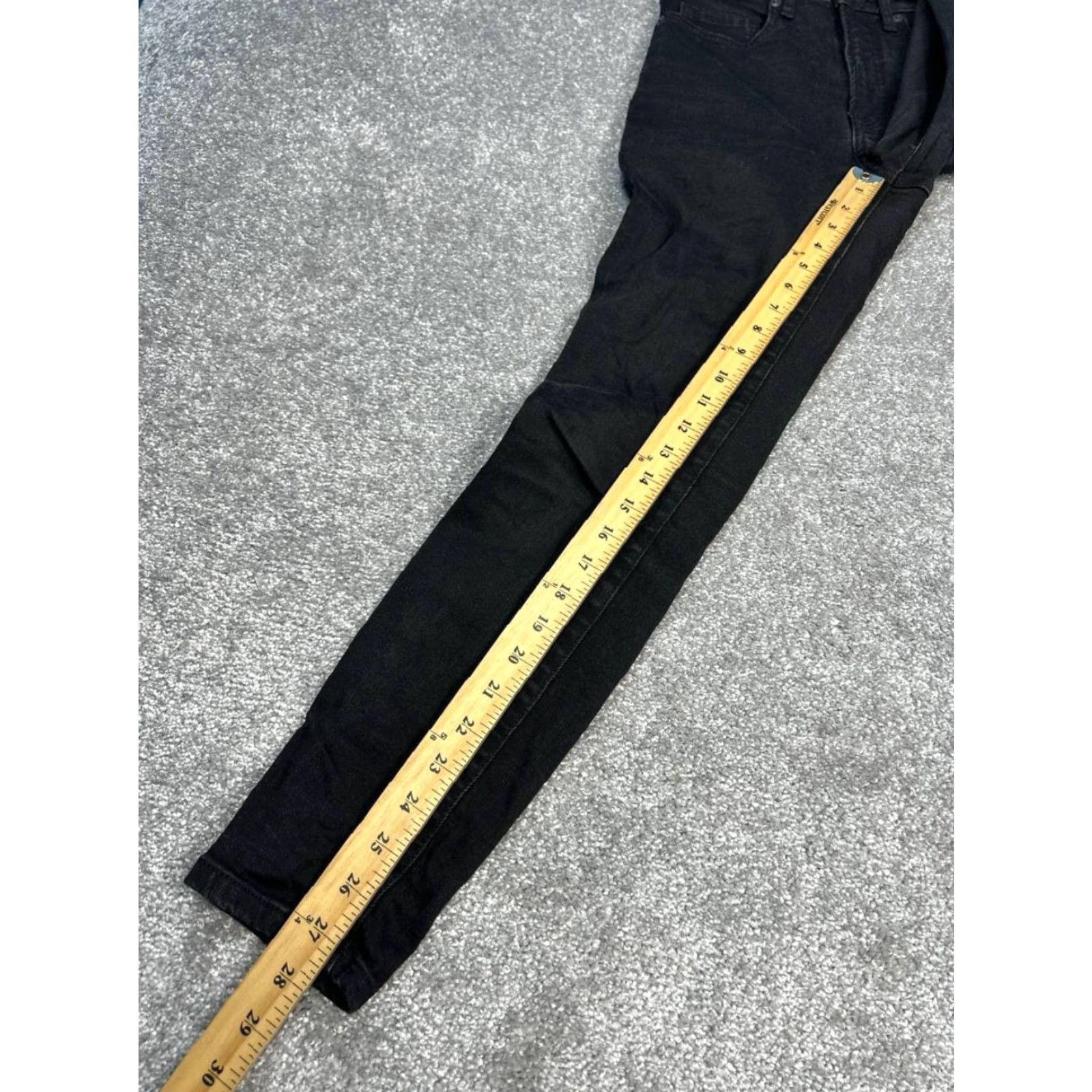 Everlane Everlane The Way High Jeans Women 28 Black Denim Cotton Stretch Skinny Leg 26x28 Size 28" / US 6 / IT 42 - 5 Thumbnail