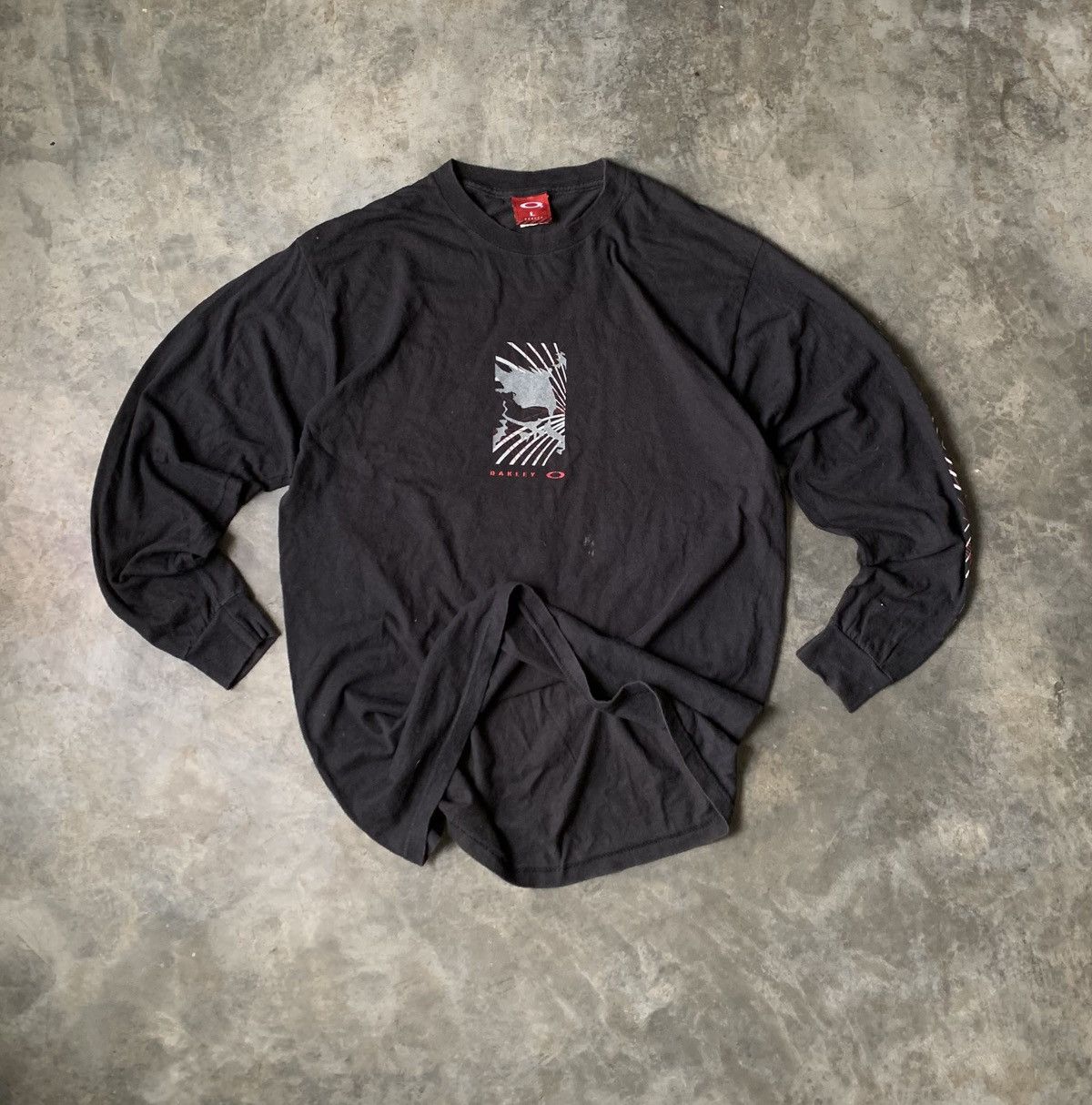 Oakley Vintage 2000s Oakley Bogo Skull Longsleeve Size US L / EU 52-54 / 3 - 3 Thumbnail