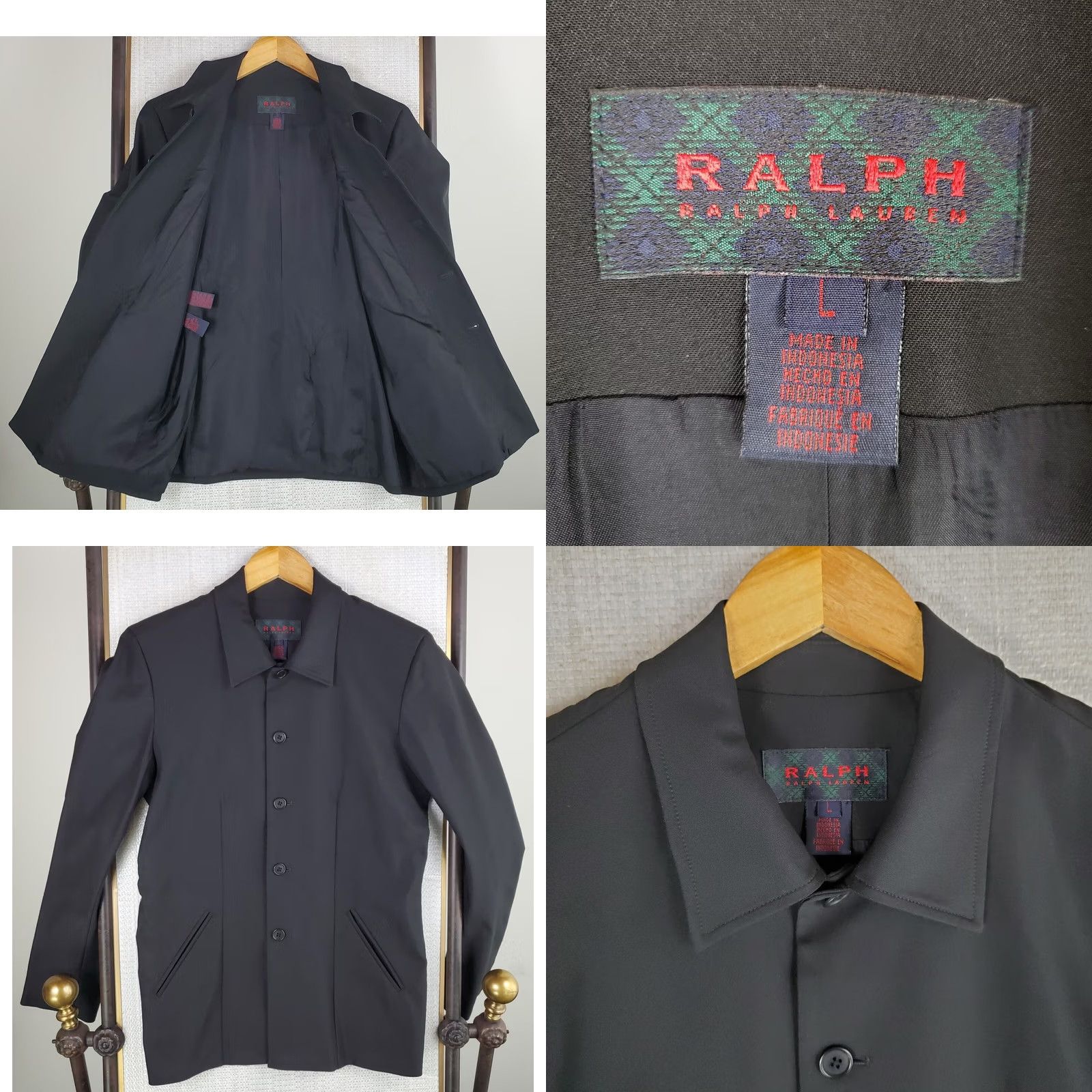 Ralph Lauren Ralph Lauren Womens Jacket Button Front Pockets Wind-Resistant Black Large RRL Size L / US 10 / IT 46 - 8 Thumbnail
