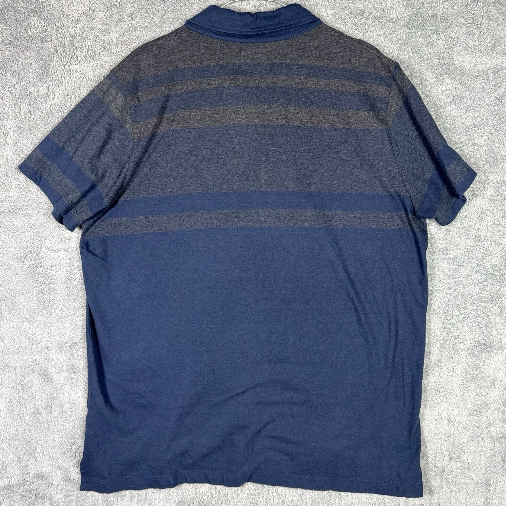 Billy Reid Billy Reid Polo Shirt Mens 2XL Blue Gray Cotton Golf Knit Short Sleeve Button Embroidered Logo Casual Shirt Mens Size US XXL / EU 58 / 5 - 7 Thumbnail