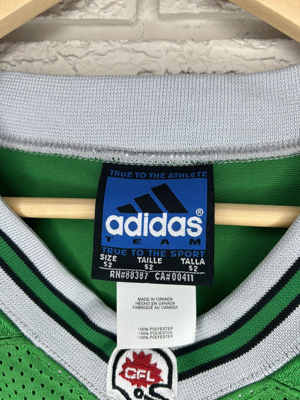 Adidas × NFL × Vintage Vintage 90s Adidas CFL Saskatchewan Roughriders Jersey Size US L / EU 52-54 / 3 - 10 Thumbnail