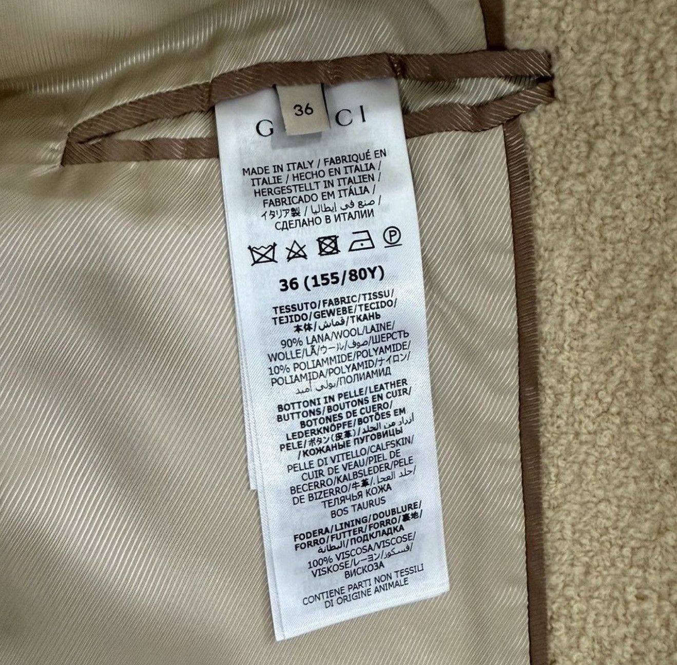 Gucci Gucci Four-Pocket Wool Bouclé Jacket - Size 36 (US 0-2) Size XS / US 0-2 / IT 36-38 - 6 Thumbnail