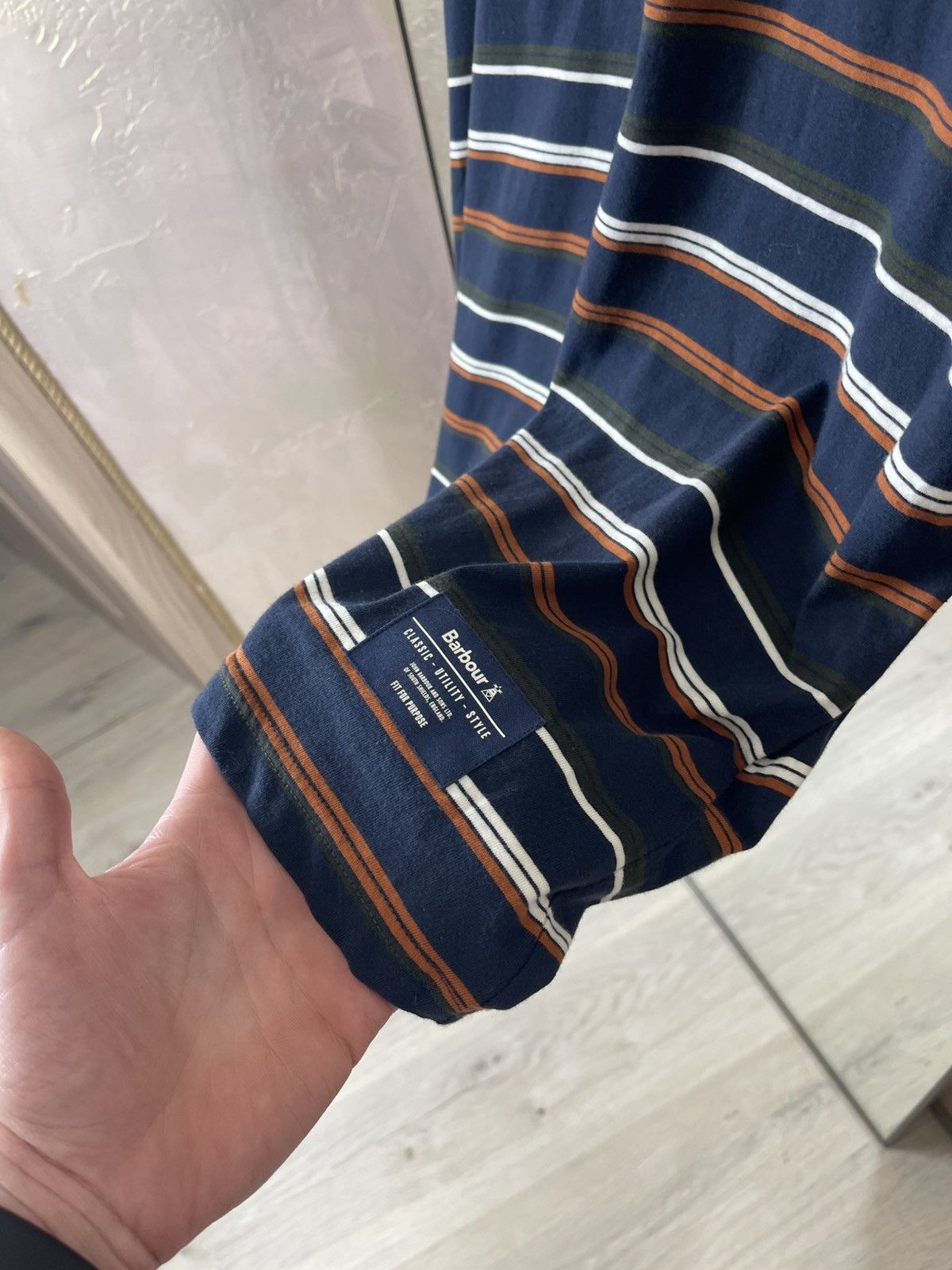 Barbour Barbour Classic Multi-Stripe Premium Cotton Essential Tee Size US M / EU 48-50 / 2 - 4 Thumbnail