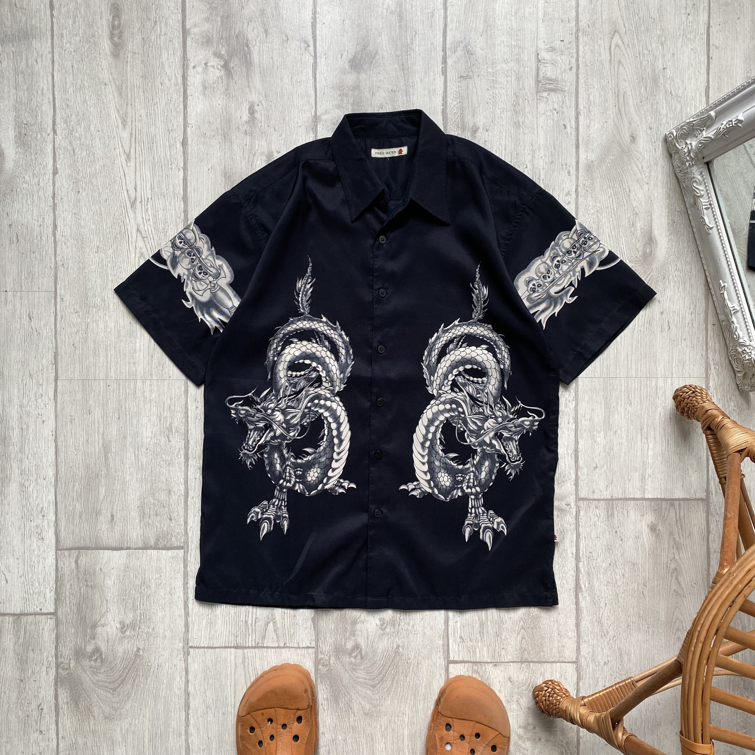 Japanese Brand 🐉 Vintage Dragon Skulls Shirt Japanese Y2K Hawaiian Size US S / EU 44-46 / 1 - 1 Thumbnail