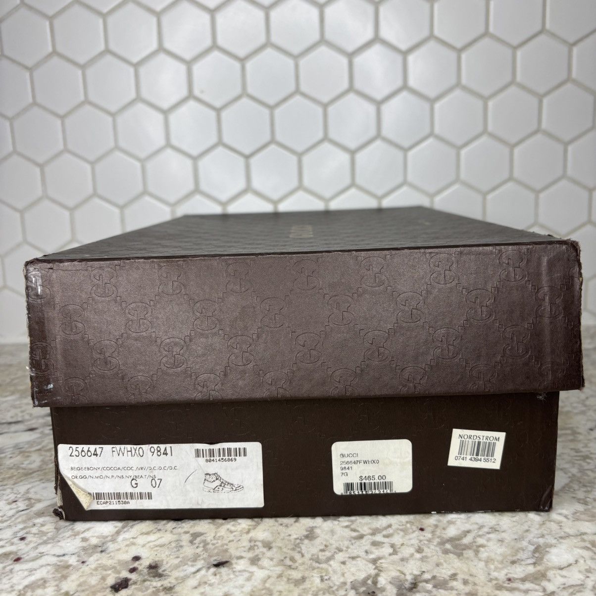 Gucci Size 7-Gucci California Striped High 'Beige Ebony' clean W/B Size US 7 / EU 40 - 17 Thumbnail