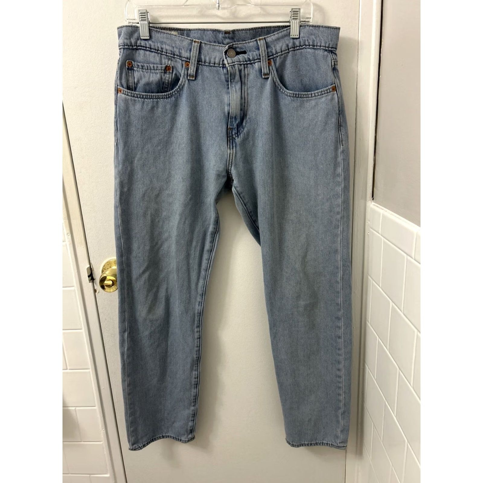 Levi's VINTAGE Levi's 502 Jeans Taper Regular 32x30 Denim Blue Zipper Stretch Men Size US 32 / EU 48 - 2 Thumbnail