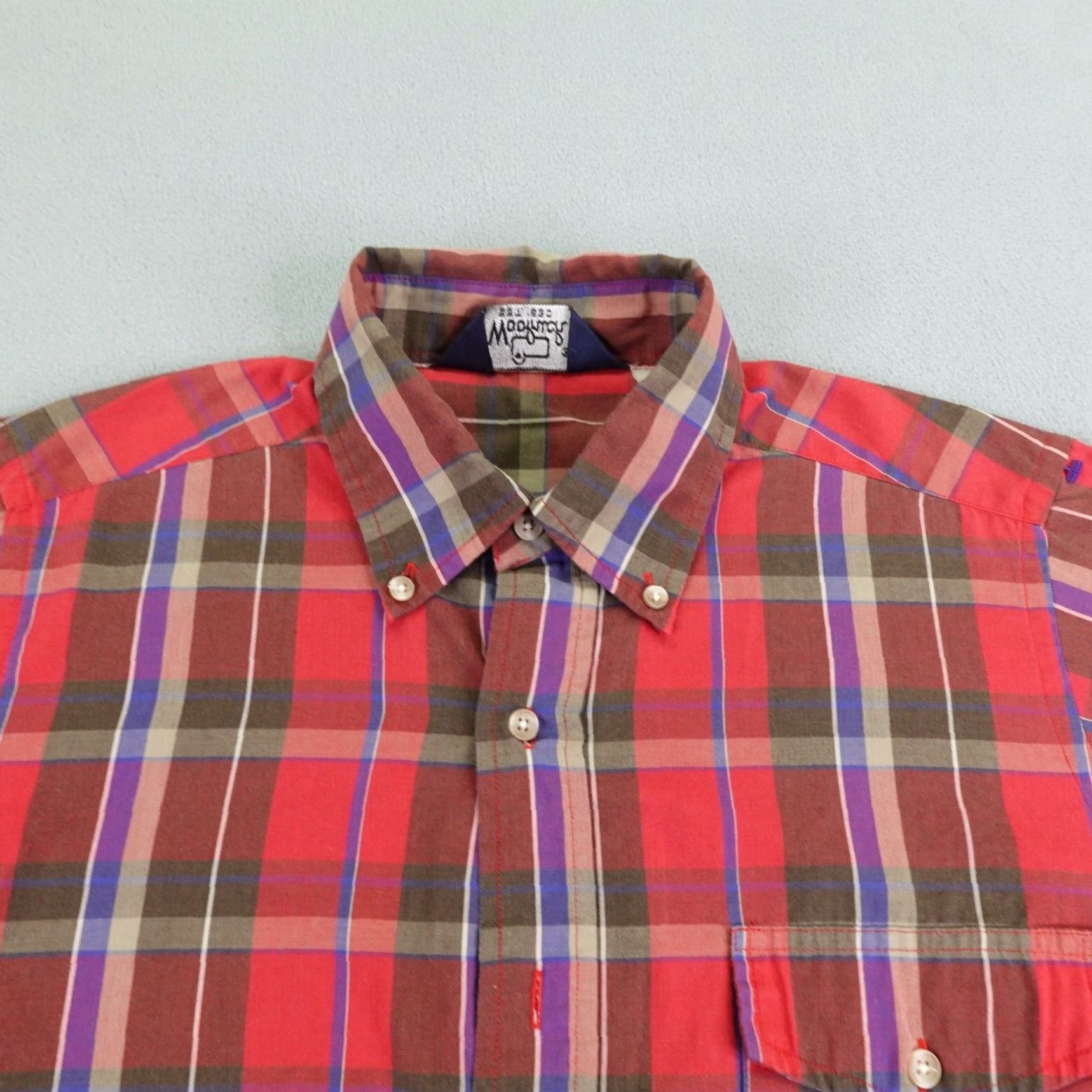Vintage VINTAGE Woolrich Shirt Mens M Red Plaid Button-Up 90s Outdoor Casual Workwear Size US M / EU 48-50 / 2 - 2 Thumbnail