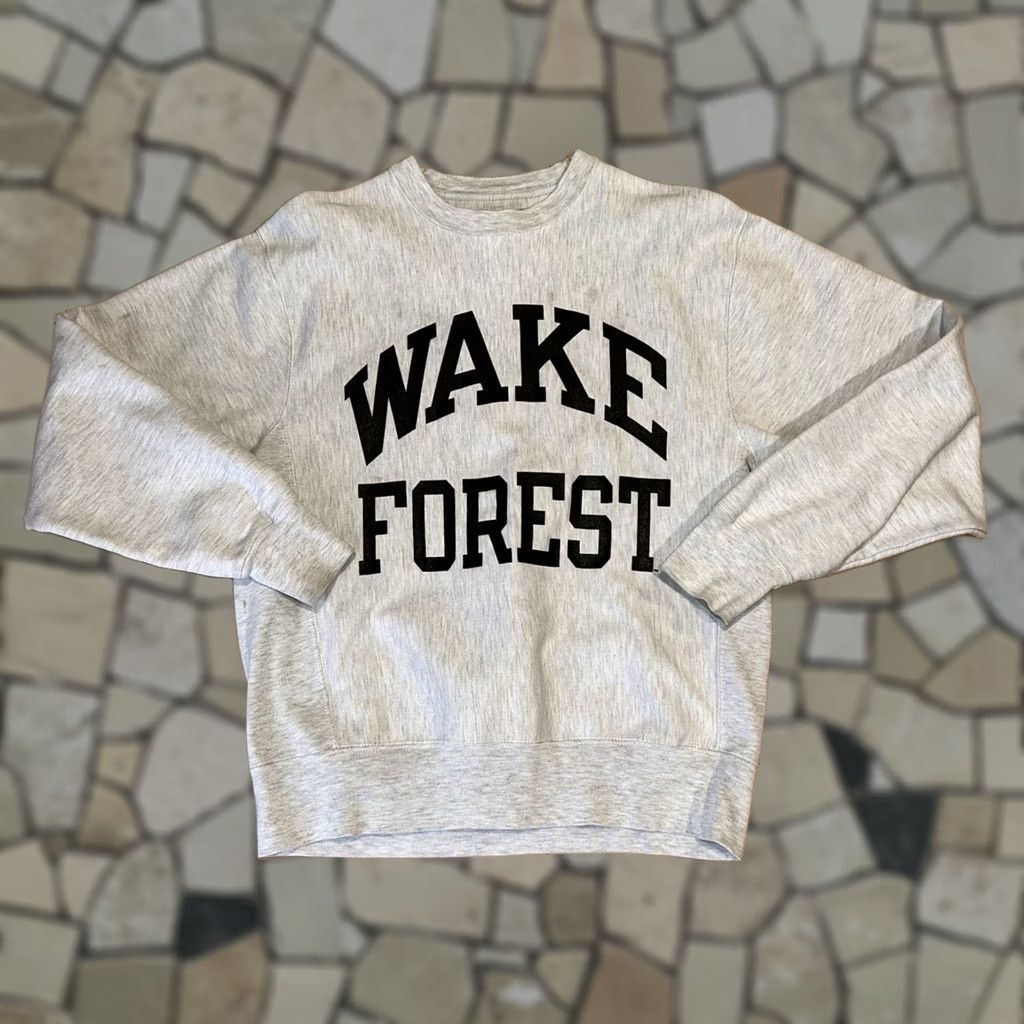 Champion VINTAGE Champion Reverse Weave Sweatshirt Wake Forest Men’s Small Crew Neck Gray Long Sleeve Embroidered Logo Size US S / EU 44-46 / 1 - 1 Thumbnail